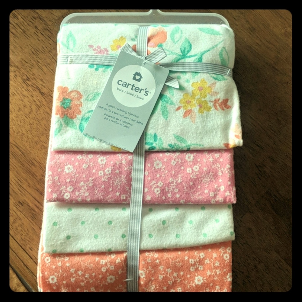 Carters receiving blankets 4 pack